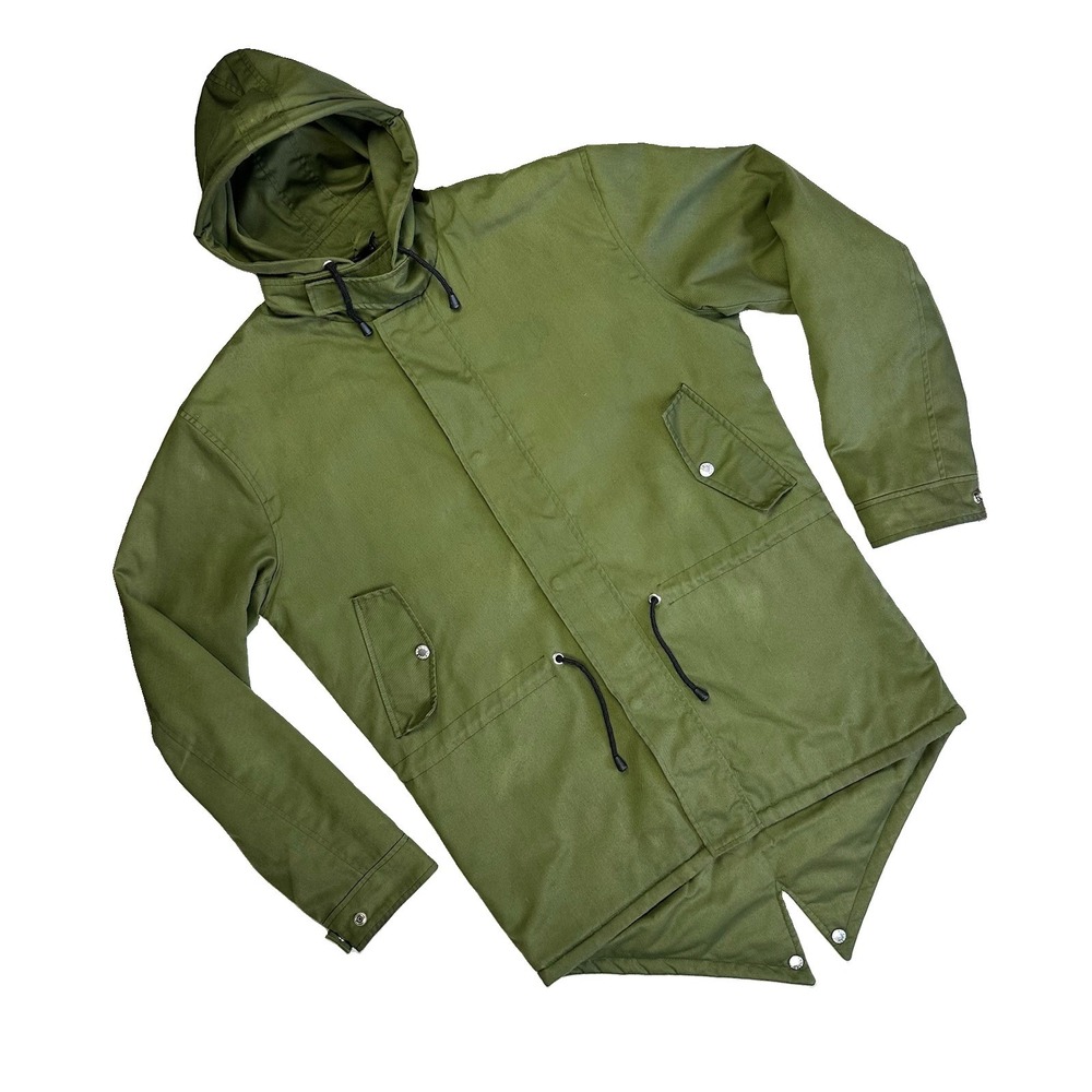 Straight To Hell Hunter Fishtail Parka Jacket Hooded Men L Green Lined Gorpcore